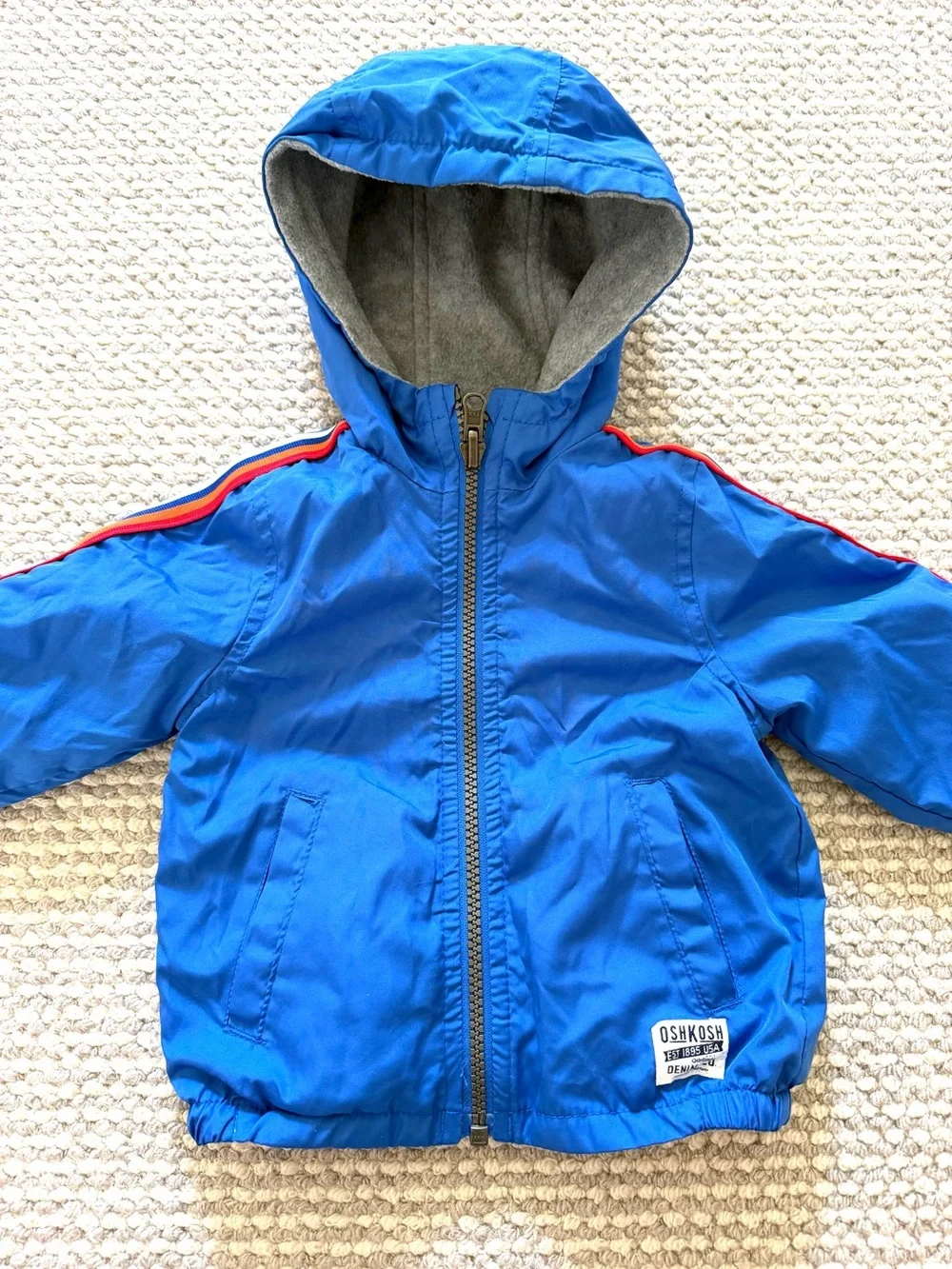 OshKosh B’Gosh Boys Reversible Midweight Hooded Jacket – 6-9 Months